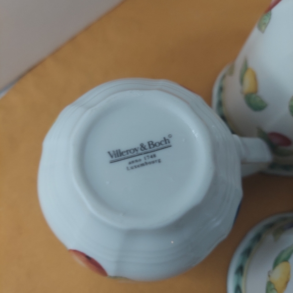 Villeroy and boch french garden fleurence pattern mugs set of 6 - Picture 4 of 7